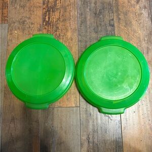 NWOT set of 2 green divided storage containers